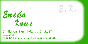 eniko kovi business card